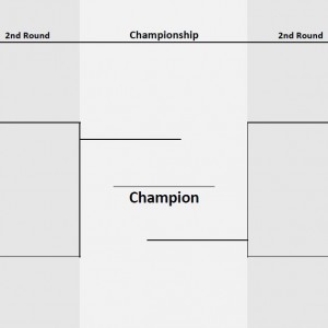 Tournament bracket with 2 sides and 8 teams (printable PDF)