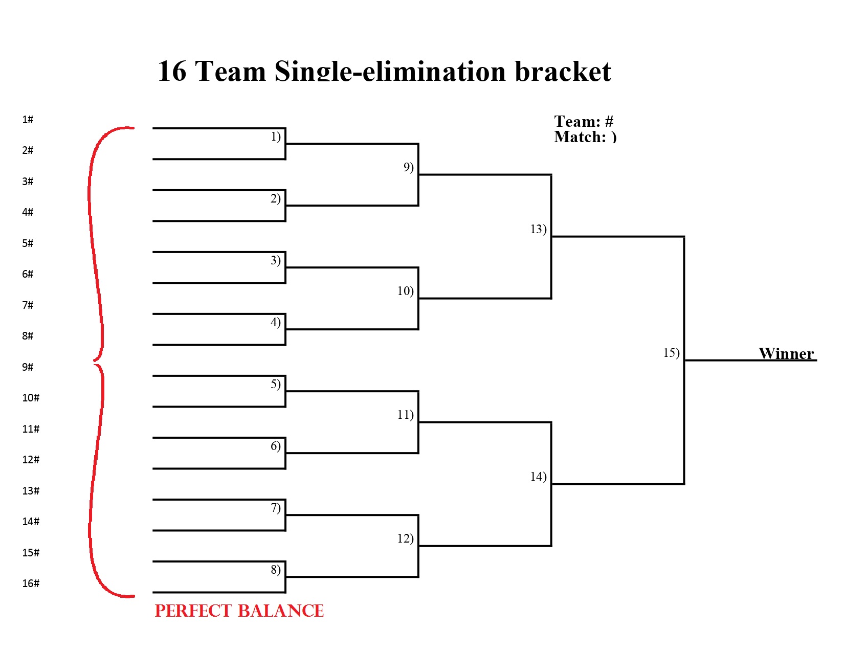 16team singleelimination bracket Print tournament brackets in PDF