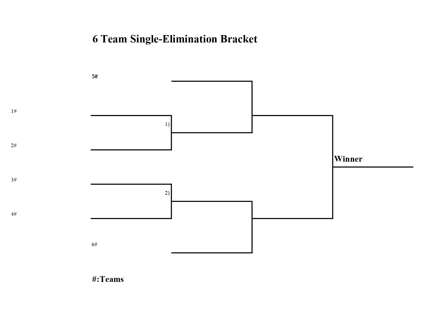 6 team single elimination bracket