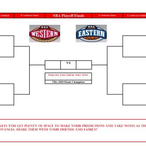 2020 NBA playoff bracket in PDF to make your predictions (printable) NBA Finals Bracket Template