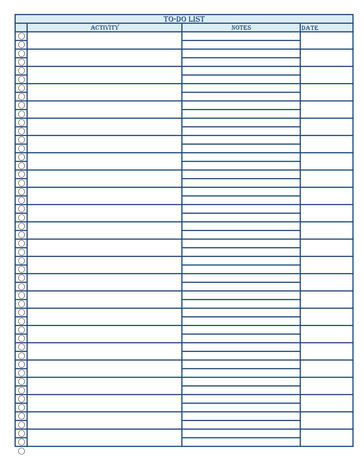 Free, cute printable to-do list in PDF - Printerfriendly