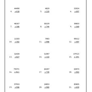 Multiplication Worksheet