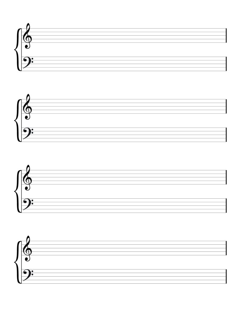 Printable, blank music staff paper so you don’t have to buy sheet music anymore Paper