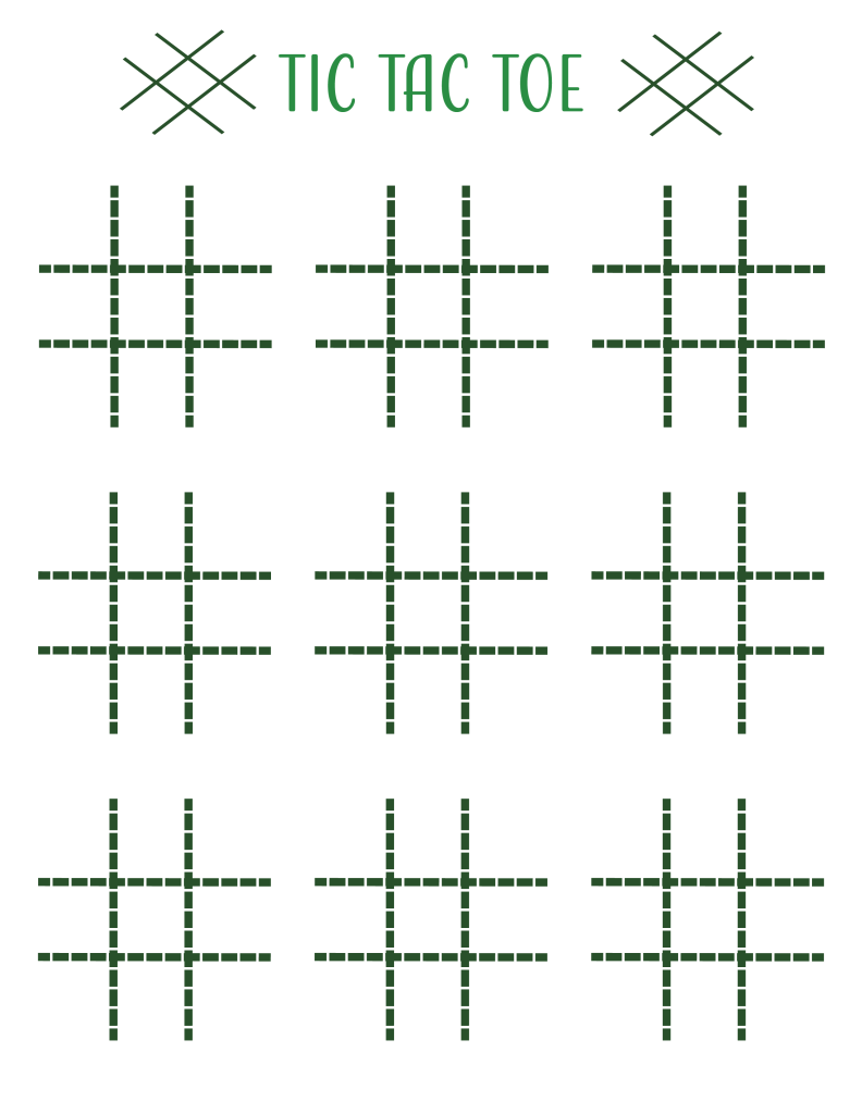 Free, printable tic tac toe boards – play tic tac toe with these blank boards Games