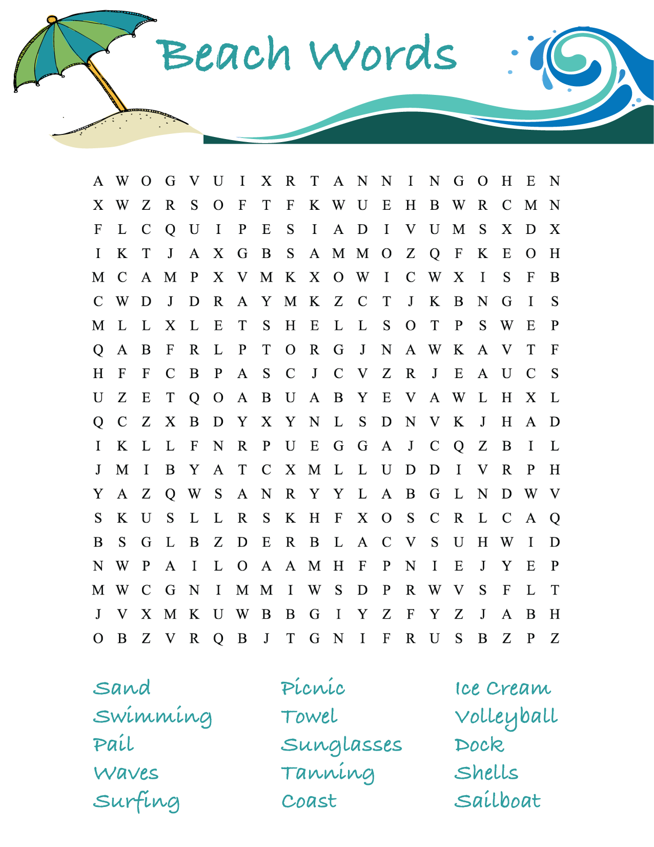 summer word search puzzles games words list for road trips and vacations printerfriendly