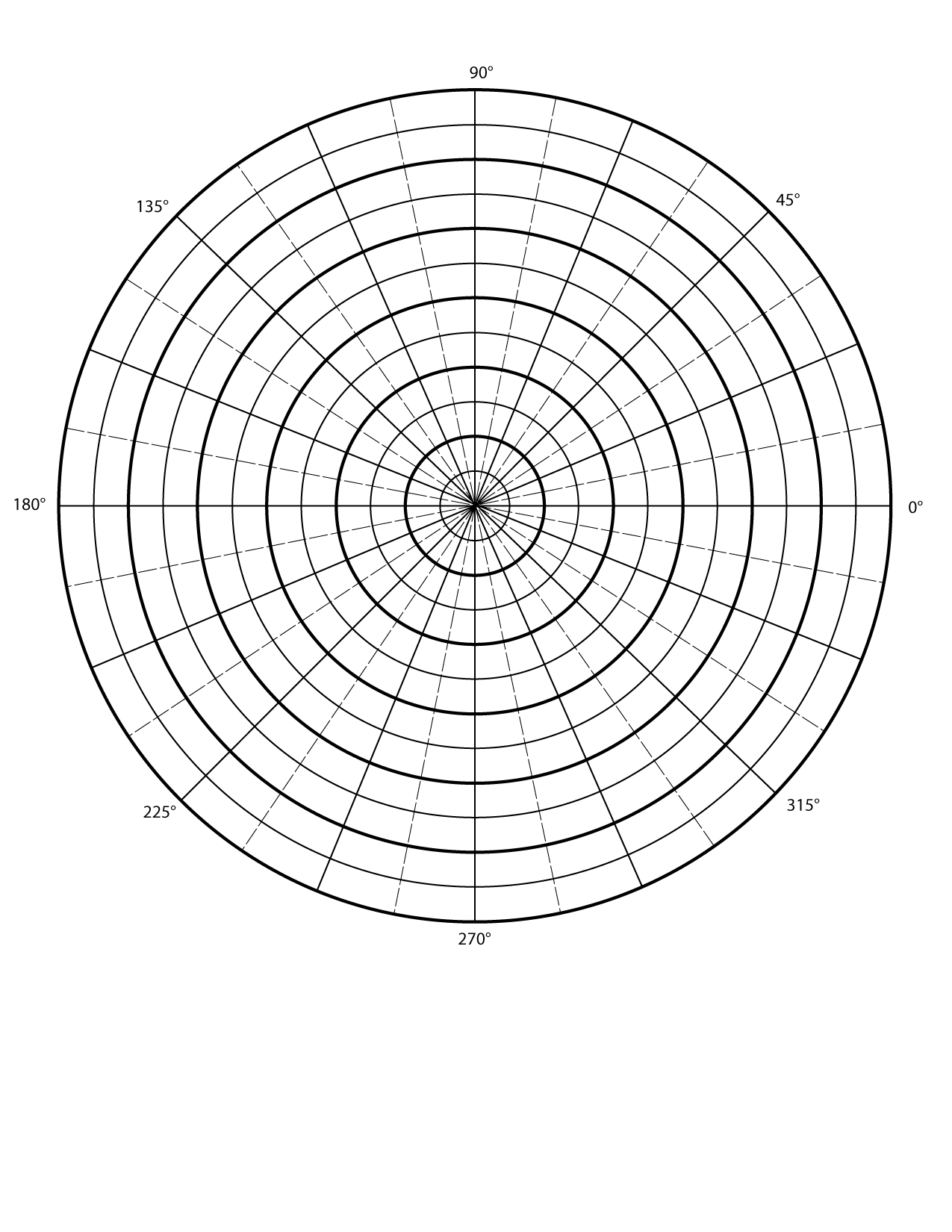 Polar Graph Paper #3-01 | Printerfriendly