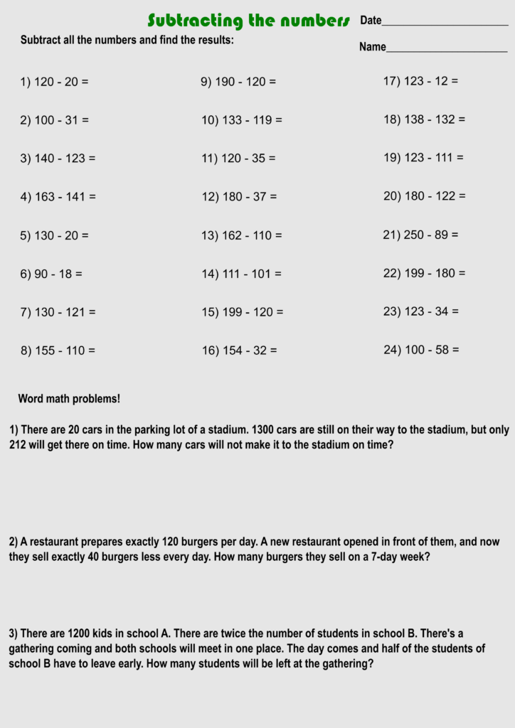 2nd grade math worksheets