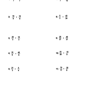 Fraction Addition Worksheet