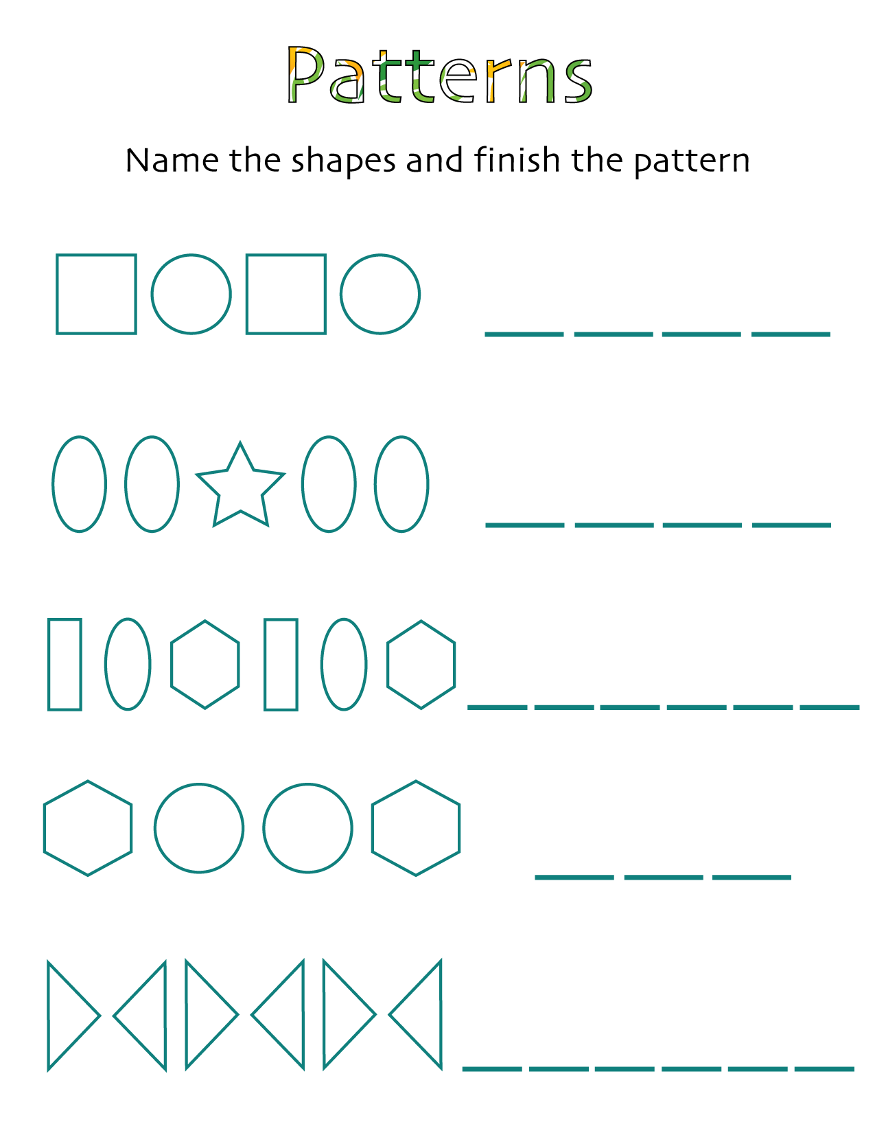 kindergarten geometry patterns