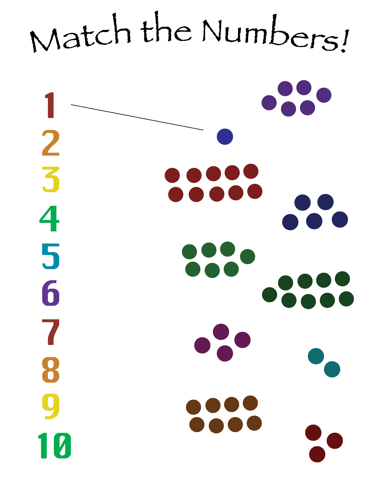 Number-match math sheet