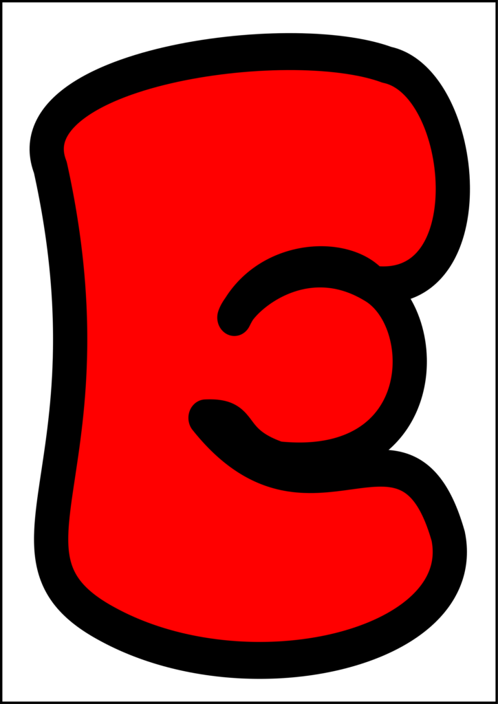 Printable letter ‘E’: Free bubble letter, block, graffiti and fancy “e” outlines Letters