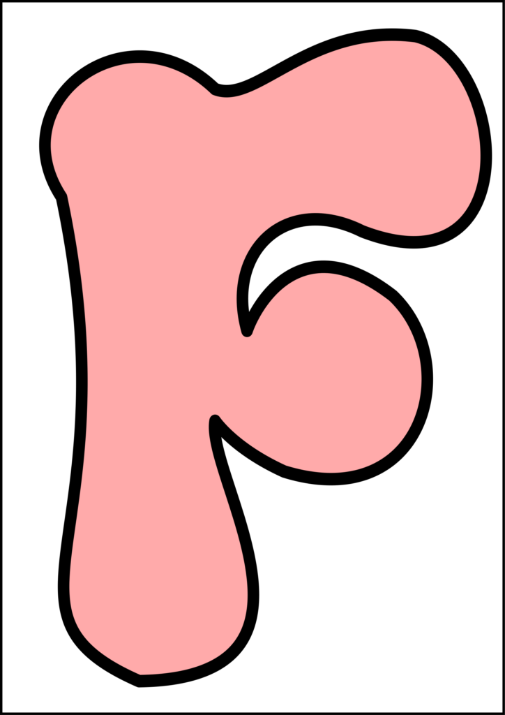 Bubble Letter F template