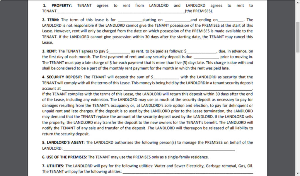 basic lease agreement PDF 2