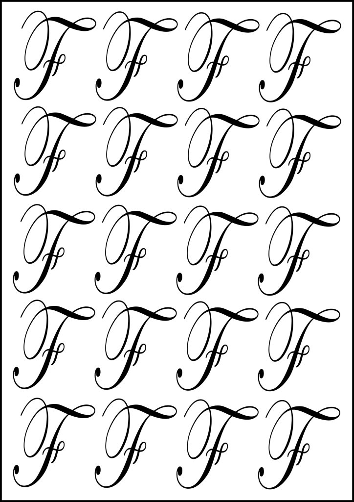 fancy letter F