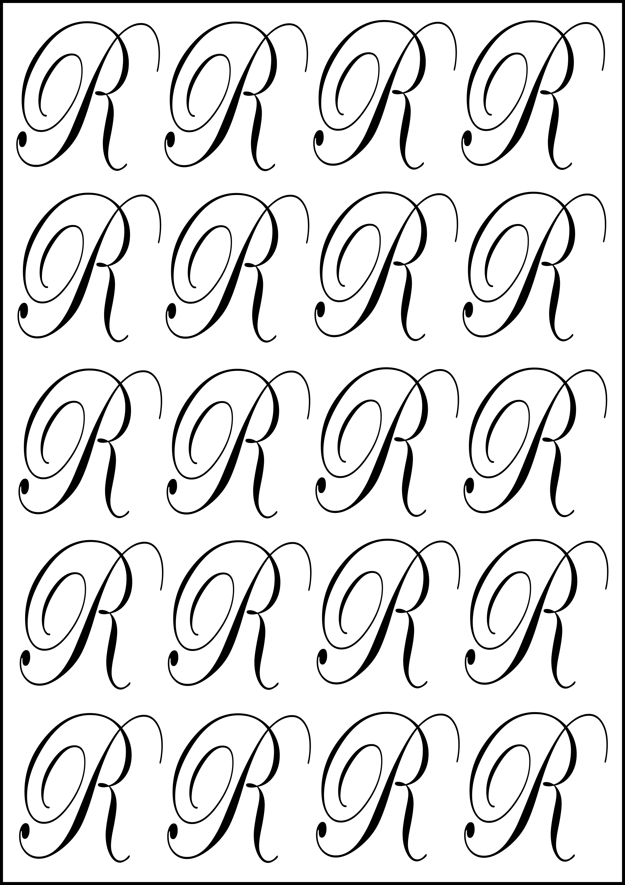 Printable letter ‘R’: Trace in bubble letter, block, graffiti and fancy ...