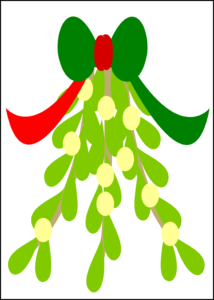 Printable Christmas mistletoe decoration