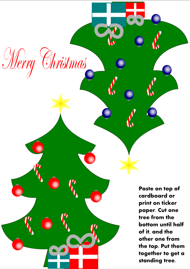 Free printable Christmas tree templates and outlines Christmas