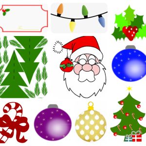 Free Christmas drawings, paper decorations, clip art, and printable templates Free Printable Christmas Decorations