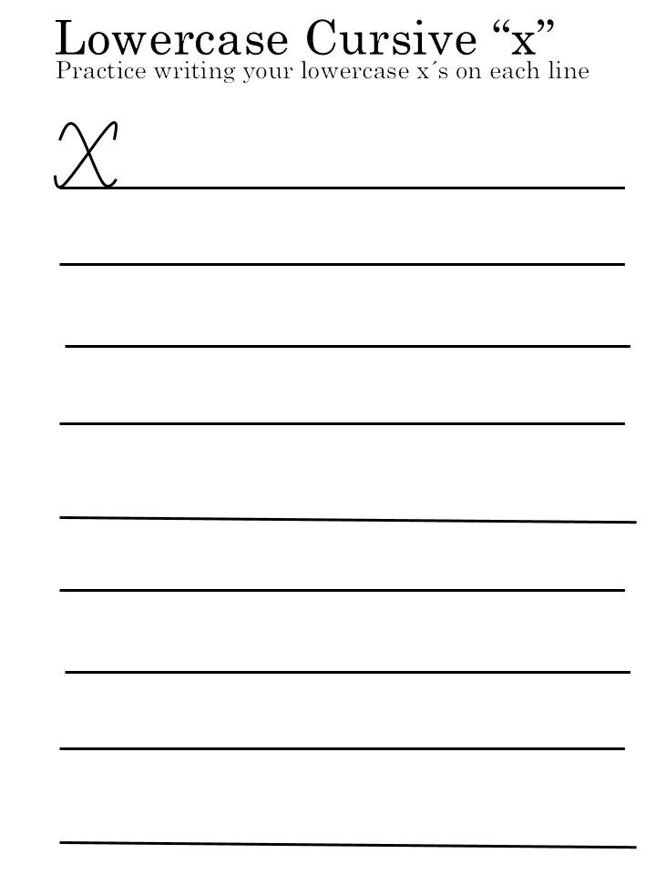 letter 'X' worksheets uppercase 