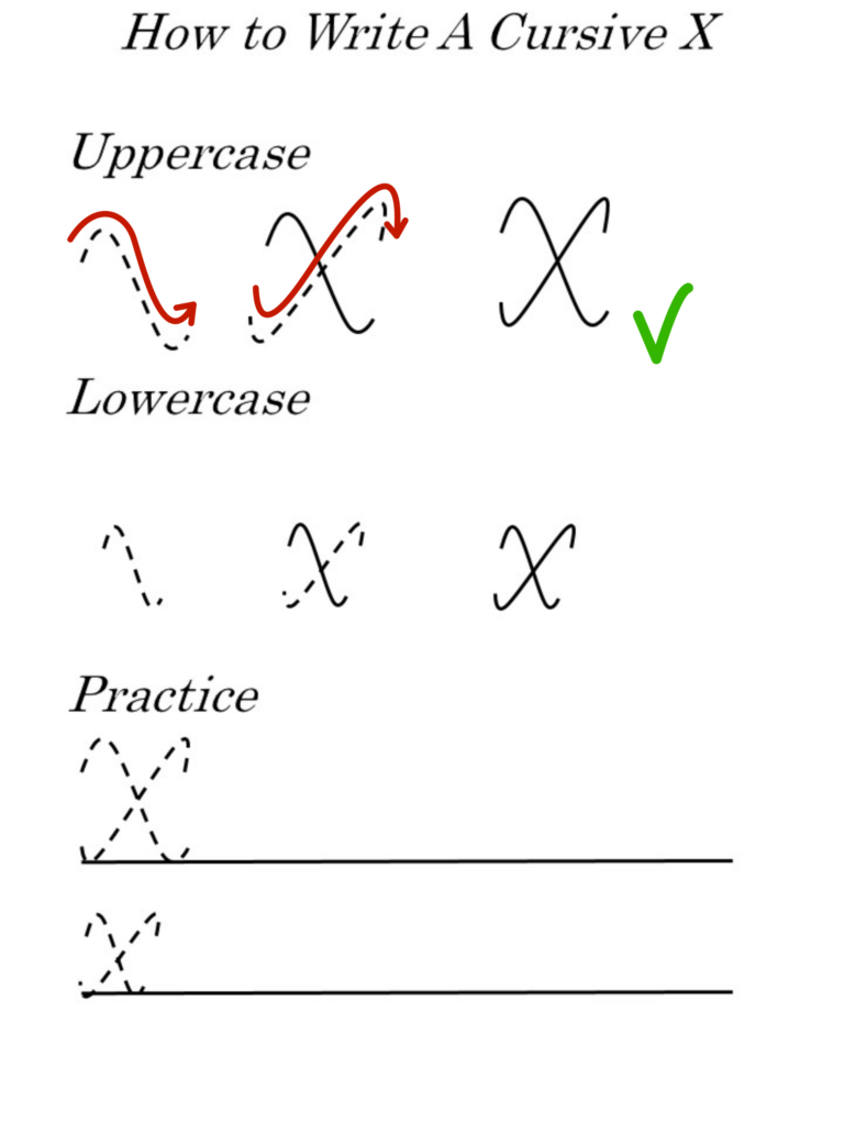Cursive X Template