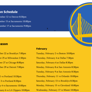 printable warriors schedule