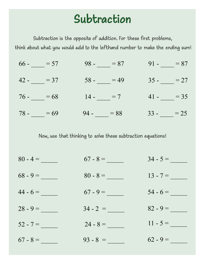 Free printable 2nd grade math worksheets Math
