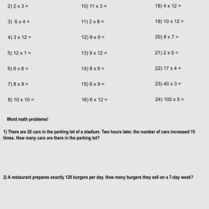 Printable 4th grade math worksheets with answers 4th Grade Multiplication