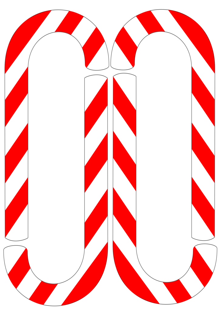 Printable Candy Cane Color