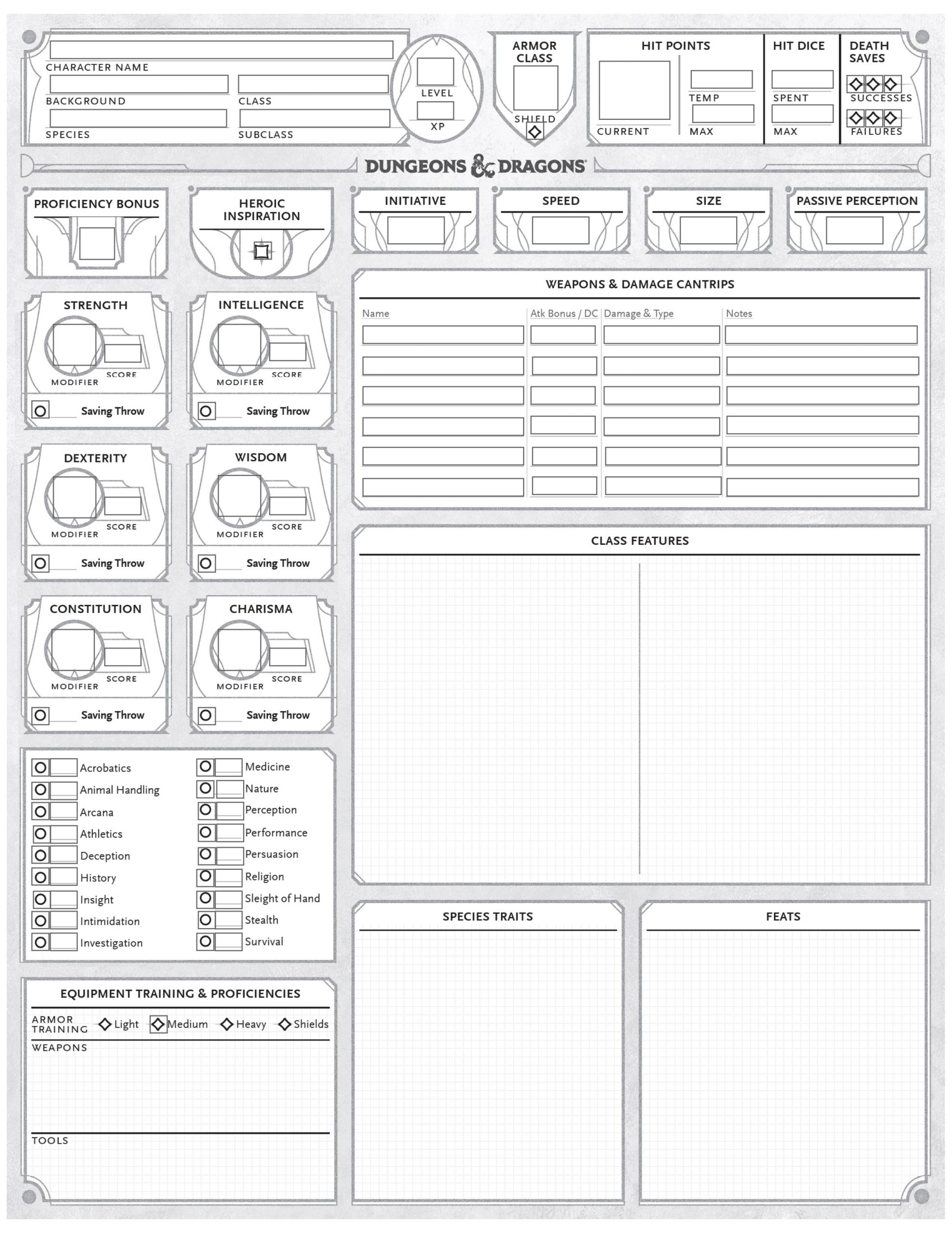Dnd 5E Printable Character Sheet Printable Ilunion Dnd 5E Printable Character Sheet Printable Ilunion