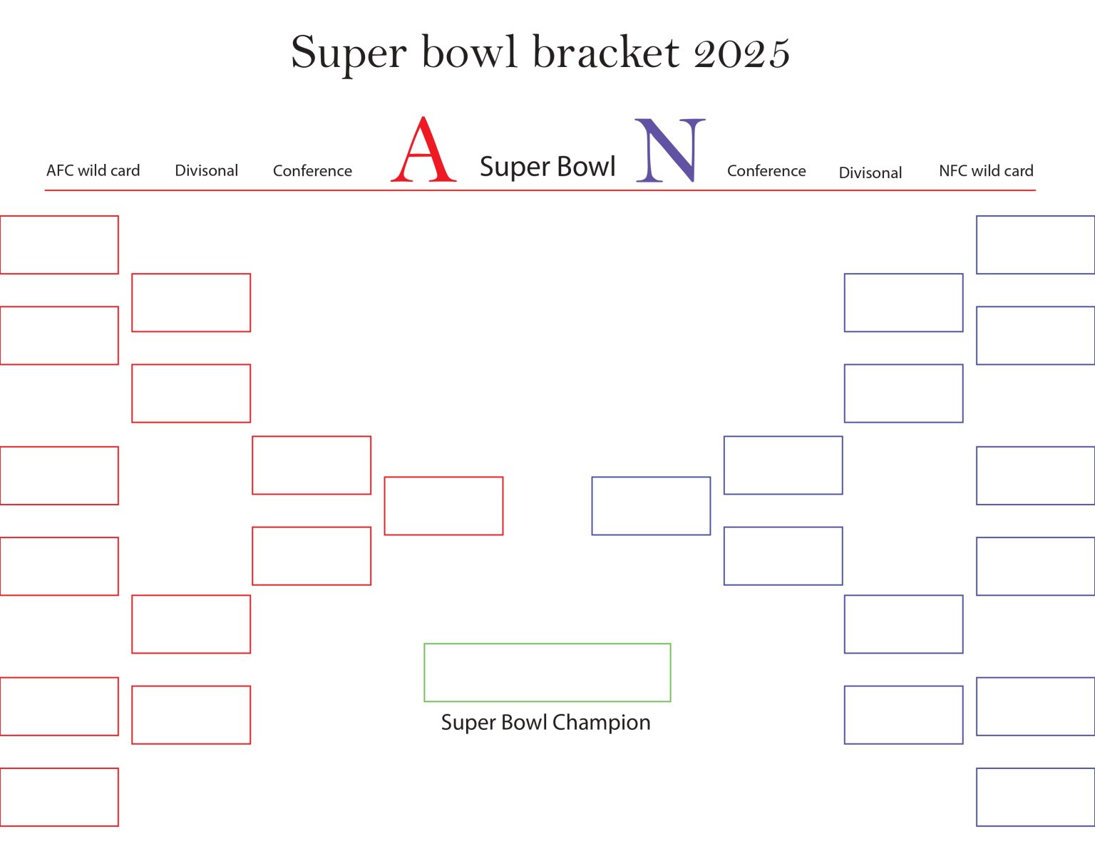 Join the Fun: 2025 Printable Super Bowl Bracket - Printerfriendly