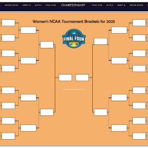 Printable Women’s Sweet 16 Bracket for NCAA March Madness Tourney Printable Women’s Sweet 16 Bracket for NCAA March Madness Tourney