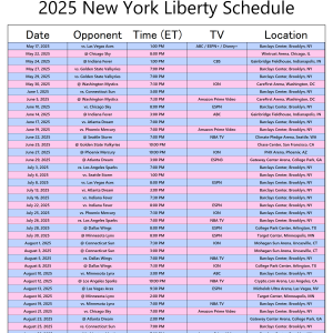 Get Ready for the Season: Your Printable 2025 New York Liberty Schedule is Here Get Ready for the Season: Your Printable 2025 New York Liberty Schedule is Here