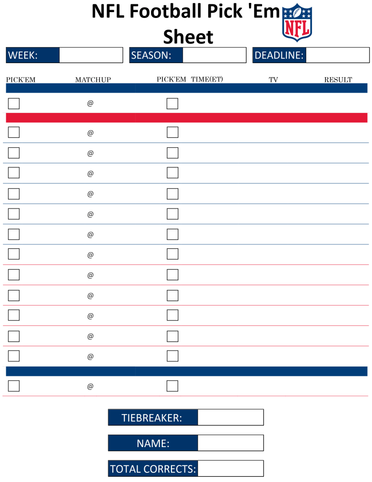 Track Your Picks Printable NFL Pick ’Em Sheets in PDF and Excel(02)