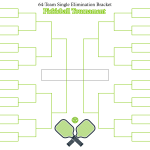 Free, Printable Pickleball Tournament Brackets (Single Elimination) pickleball 64-Team Single Elimination Bracket