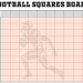 free printable football squares board 10x10 100 boxes game sheet