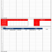 Dual-team football stat sheet for tracking play-by-play rushing and passing yards per quarter.