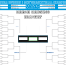 A blue and white current March Madness bracket template for the 2026 NCAA Division I Men’s Basketball Championship, featuring a clean layout with team names and seeds organized by the East, West, South, and Midwest regions.