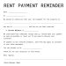 A friendly late rent notice template focused on a "Rent Payment Reminder" with a clean, professional layout.