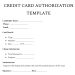A clean and minimalist printable sheet for collecting cardholder names, phone numbers, and essential payment authorization.