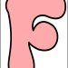 Bubble Letter F template