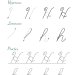 cursive h template
